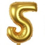 40“ Gold Number Foil Balloon 5