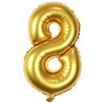 40“ Gold Number Foil Balloon 8