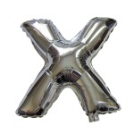 40“ Silver Letter Foil Balloon X