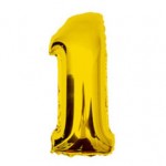 16“ Glossy Gold Number Foil Balloon 1
