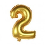 16“ Matte Gold Number Foil Balloon 2