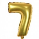 16“ Matte Gold Number Foil Balloon 7