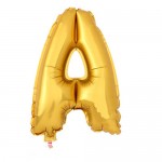 16“ Matte Gold Letter Foil Balloon A