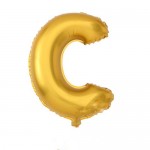 16“ Matte Gold Letter Foil Balloon C