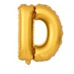 16“ Matte Gold Letter Foil Balloon D