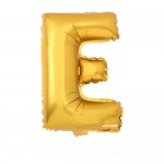 16“ Matte Gold Letter Foil Balloon E