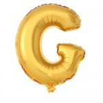 16“ Matte Gold Letter Foil Balloon G