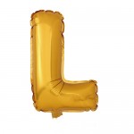 16“ Matte Gold Letter Foil Balloon L