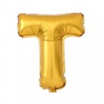 16“ Matte Gold Letter Foil Balloon T