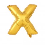 40“ Gold Letter Foil Balloon X