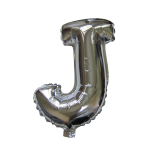 40“ Silver Letter Foil Balloon J
