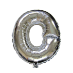 40“ Silver Letter Foil Balloon O